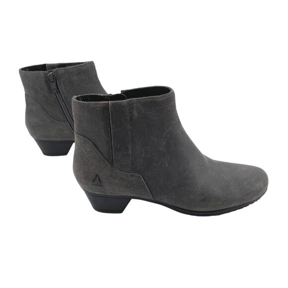 Abeo Melanie A-Line Womens Heeled Side Zip Ankle Boots Size 7.5 Leather Comfort - Picture 4 of 8